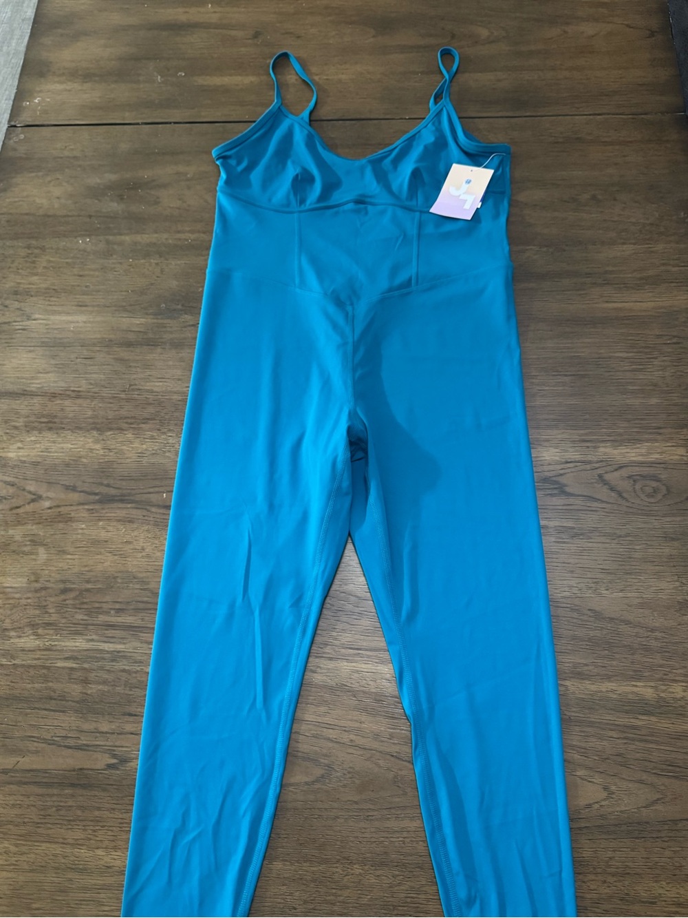 JoyLab Teal Stretch Spaghetti-Strap One-Piece Bodysuit